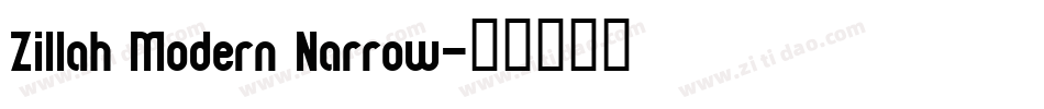 Zillah Modern Narrow字体转换